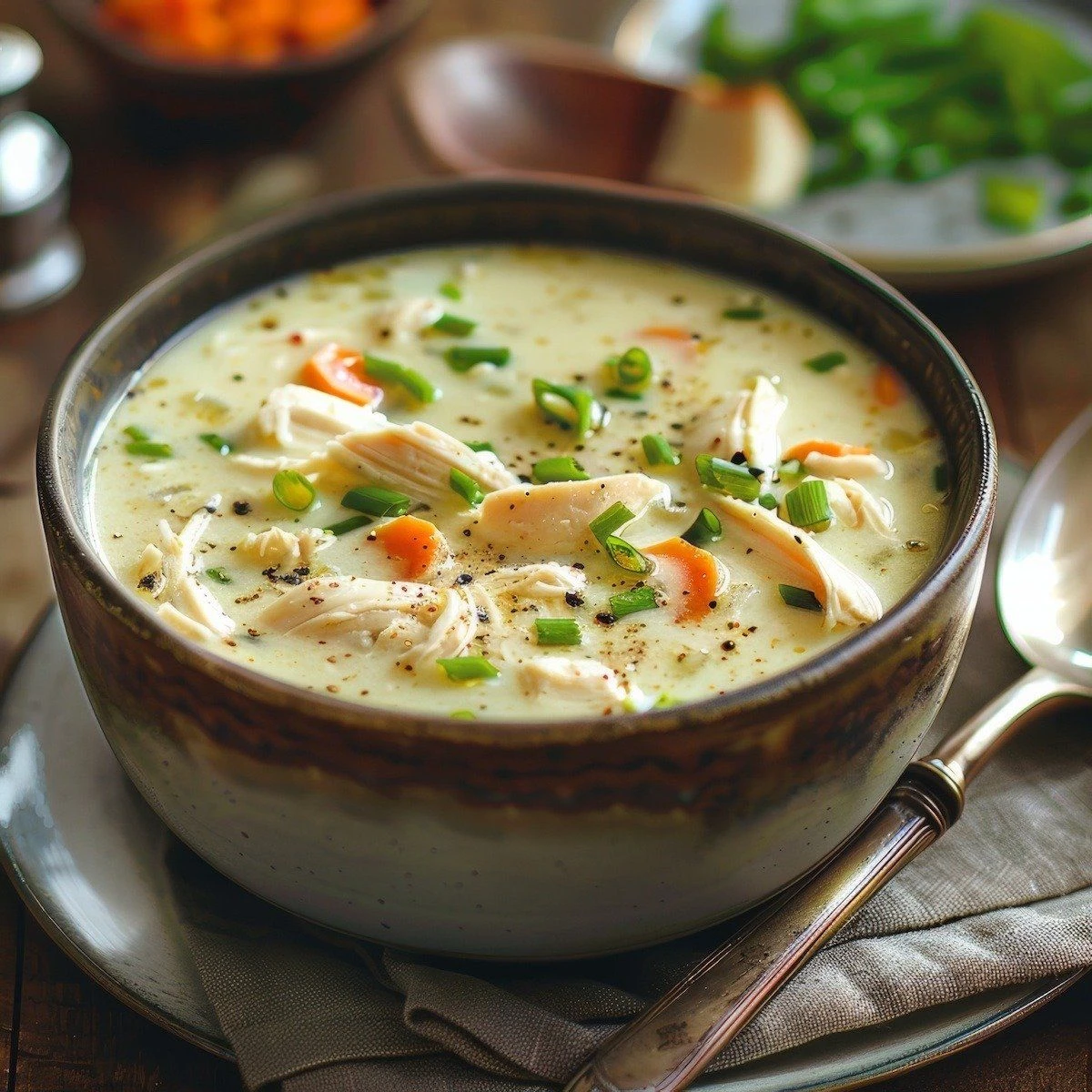 شوربة دجاج بالكريمه